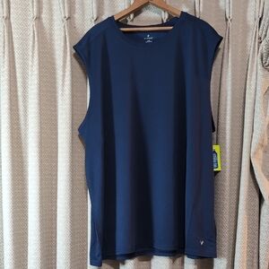 NWT Men's Size 3X Vively Navy Blue Proformance Sleeveless Athletic Muscle Tank